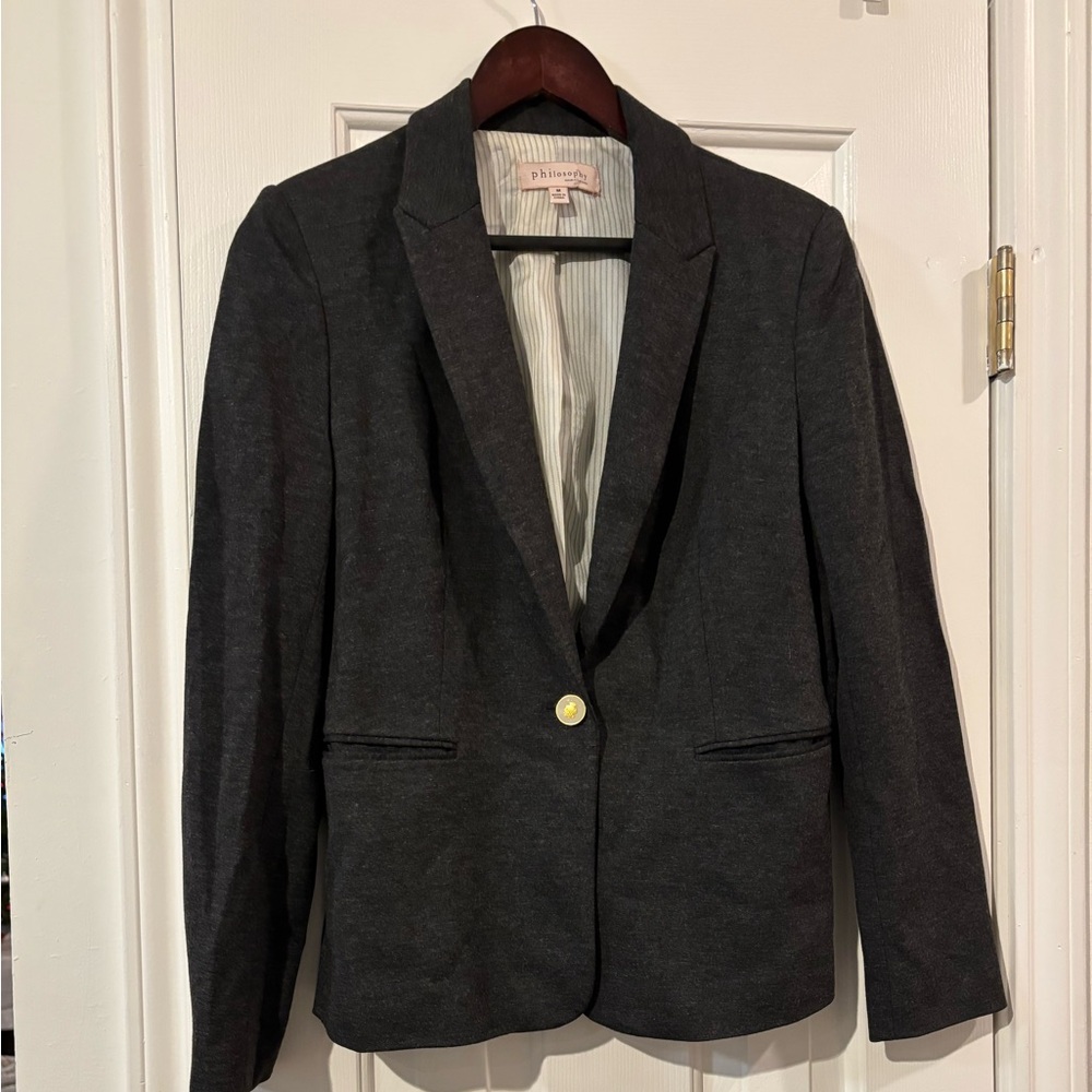 Philosophy Gray Ponte Blazer (M)